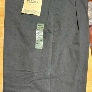 Dockers Black Class A Flat-Front Pants